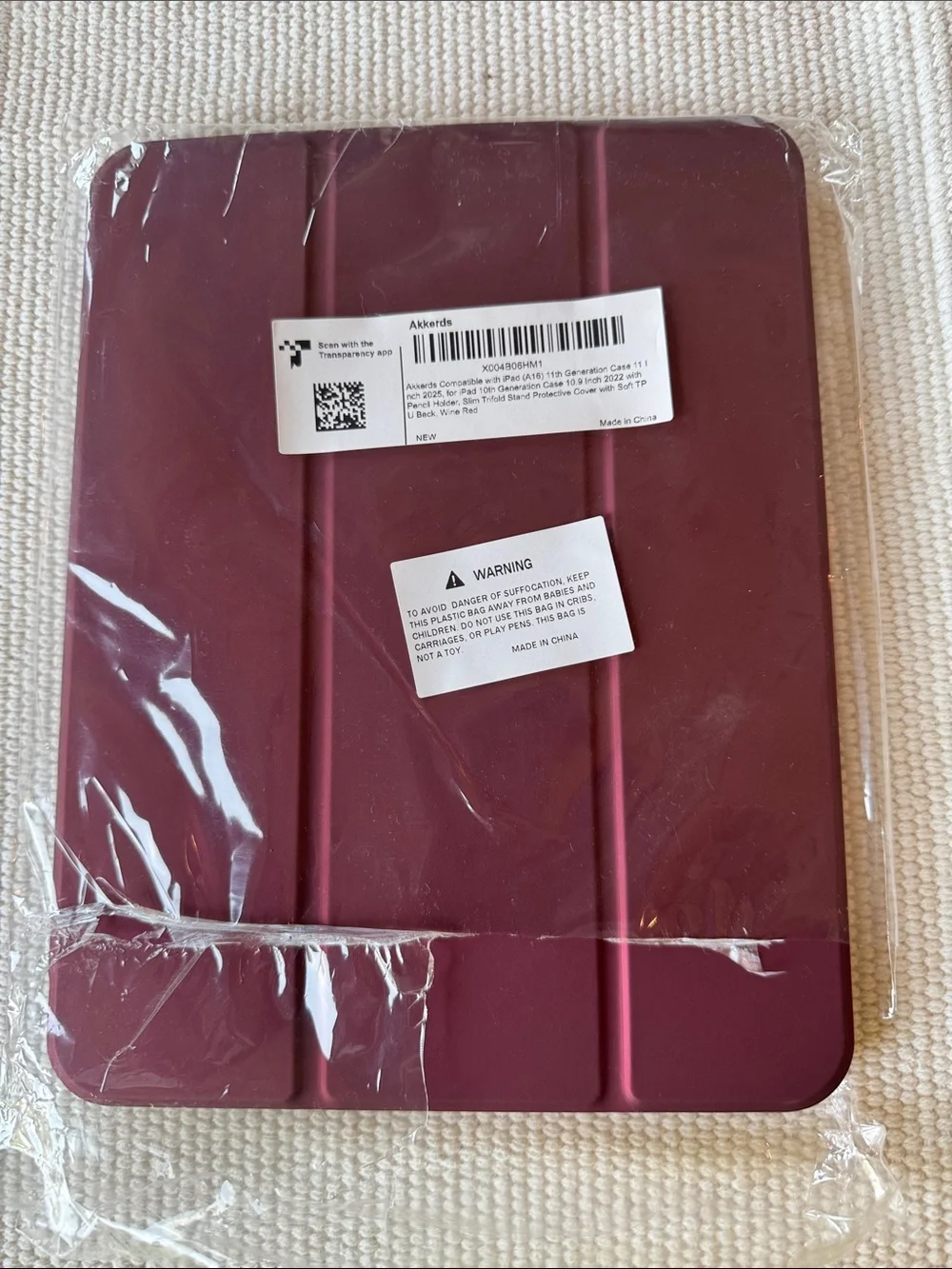 Tablet Smart Cover Case - Burgundy